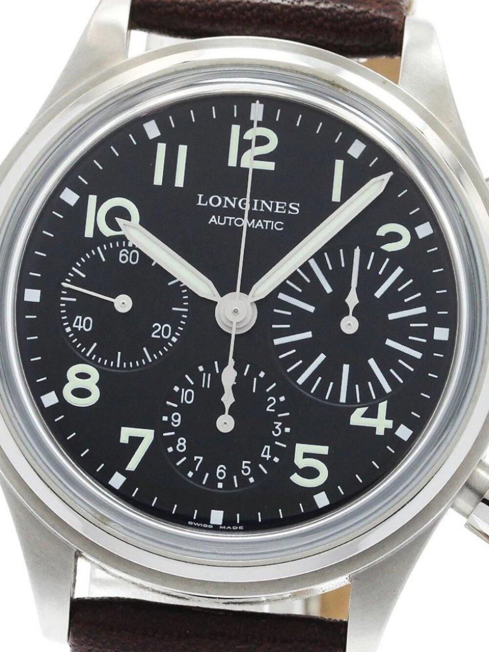 LONGINES Aviation Big Eye L2.816.4 Chronograph black Dial Automatic Men's_946909